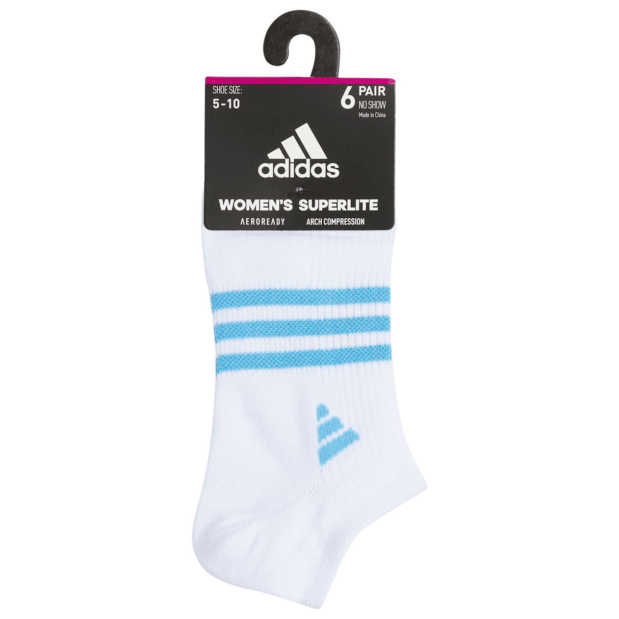 adidas Women's Superlite 3.0 6-Pack No Show Sock-8