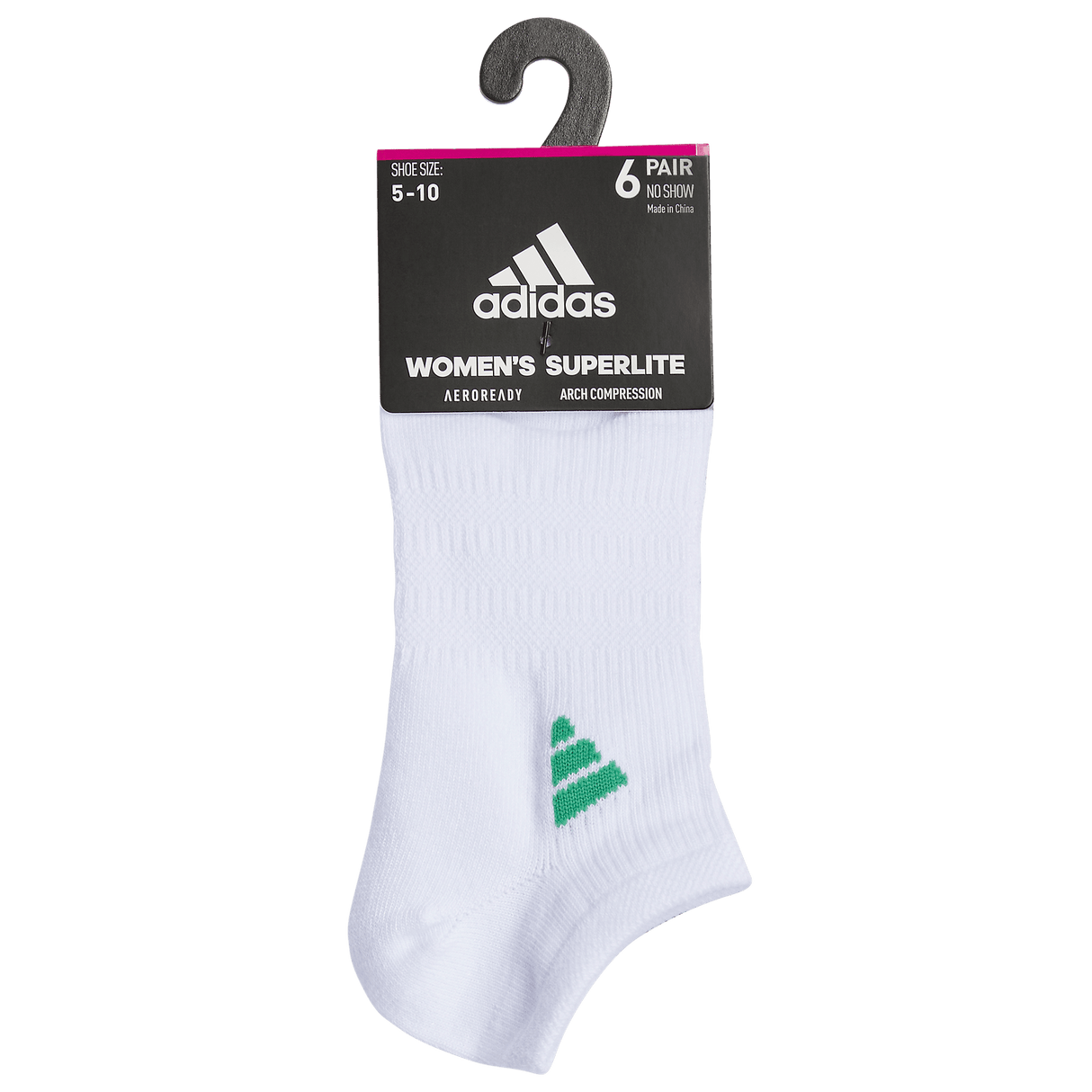 adidas Women's Superlite 3.0 6-Pack No Show Sock-8