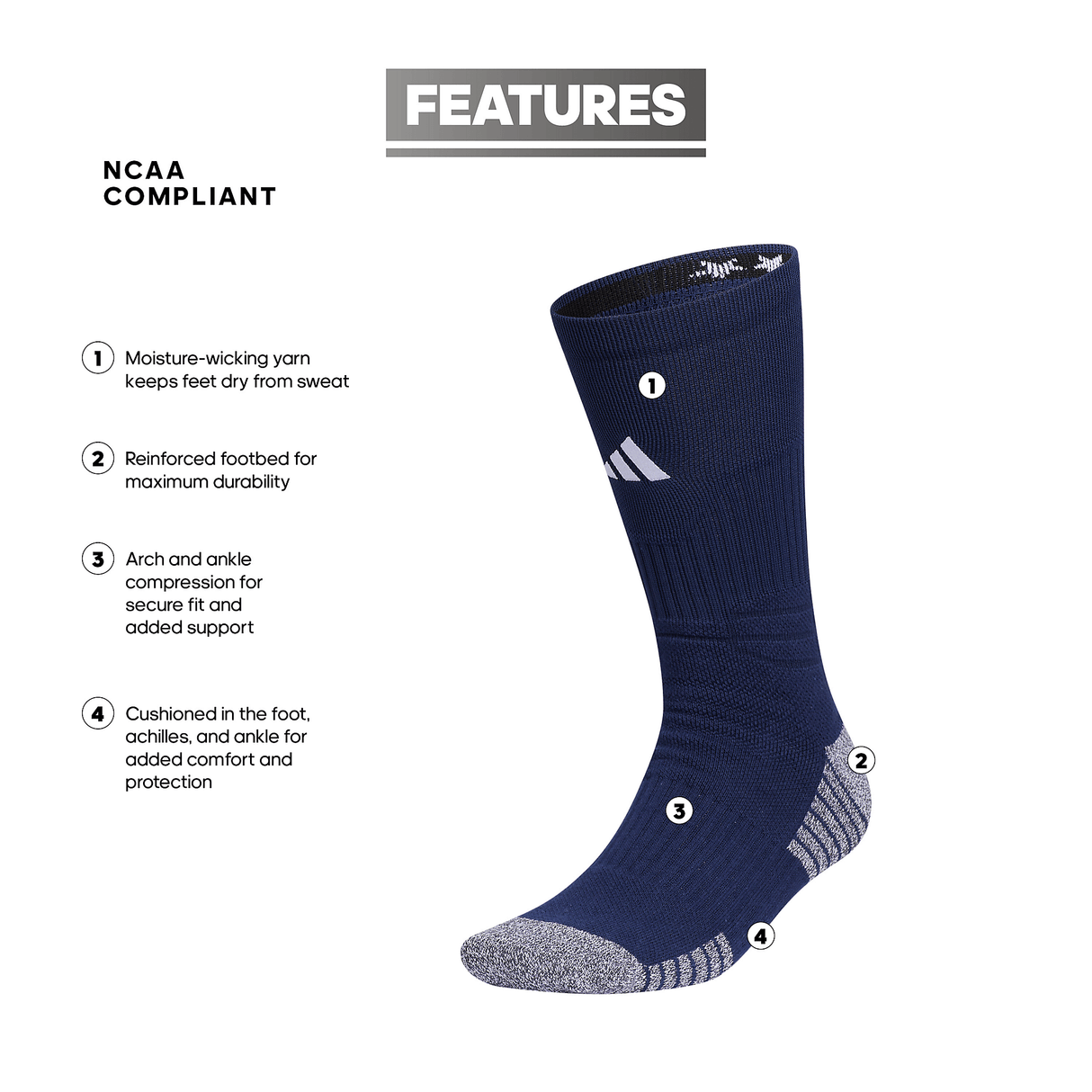 adidas 5-Star Team 2.0 Crew Sock-2