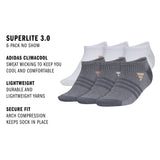 adidas Women's Superlite 3.0 6-Pack No Show Sock-2