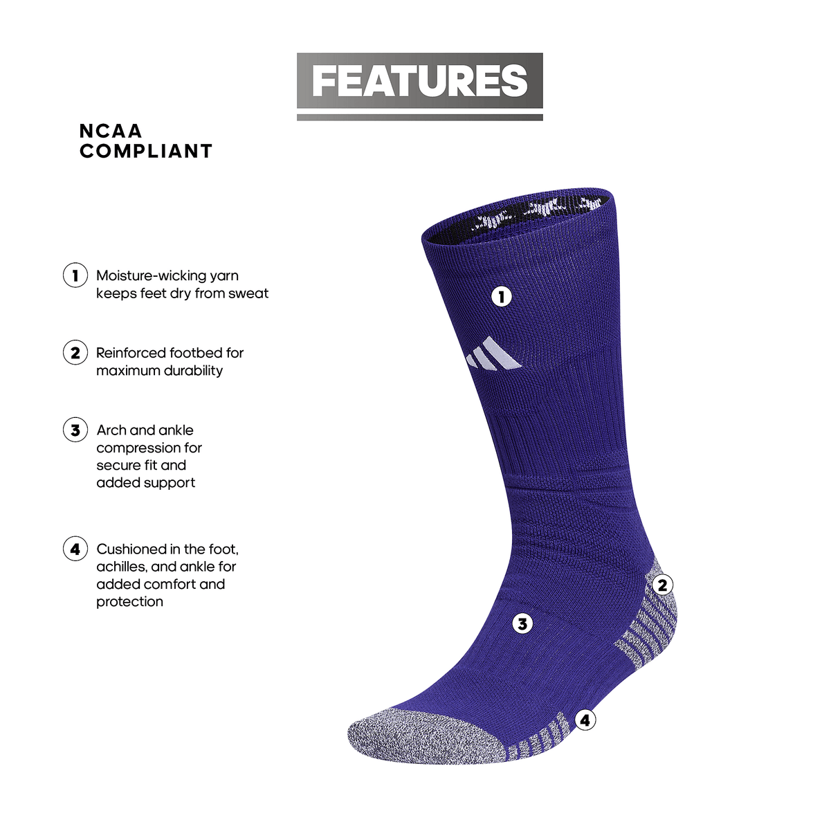 adidas 5-Star Team 2.0 Crew Sock-2