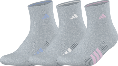 adidas Women's Cushioned 4.0 3-Pack Quarter Sock-1
