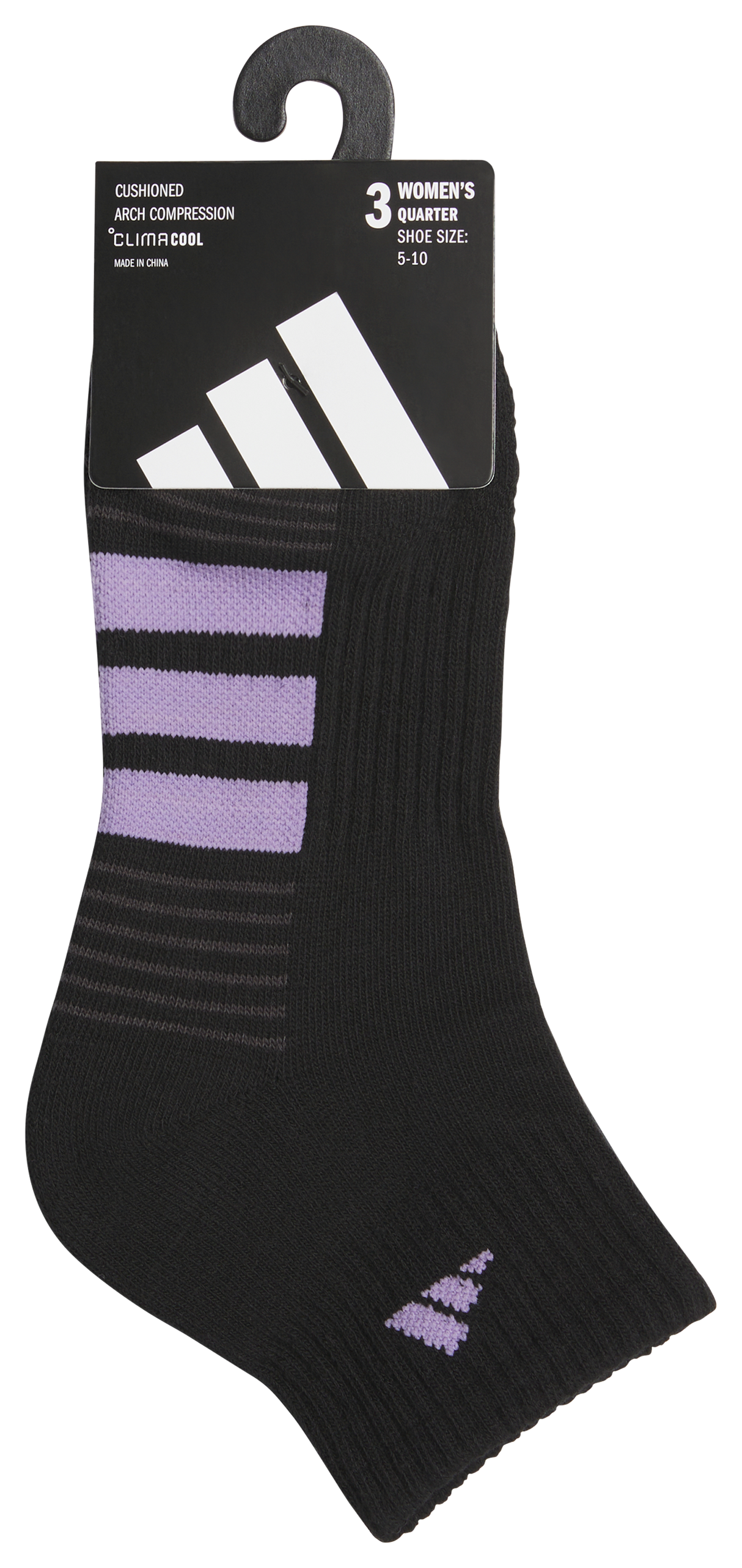 adidas Women's Cushioned 4.0 3-Pack Quarter Sock-5