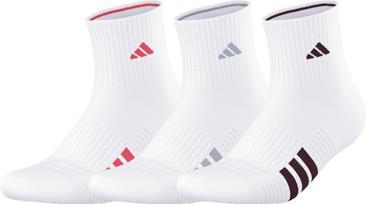adidas Women's Cushioned 4.0 3-Pack Quarter Sock-1