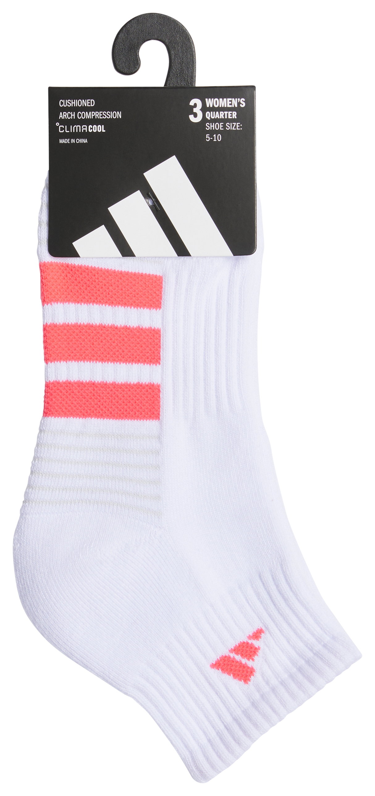 adidas Women's Cushioned 4.0 3-Pack Quarter Sock-5