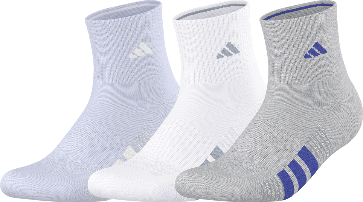 adidas Women's Cushioned 4.0 3-Pack Quarter Sock-1