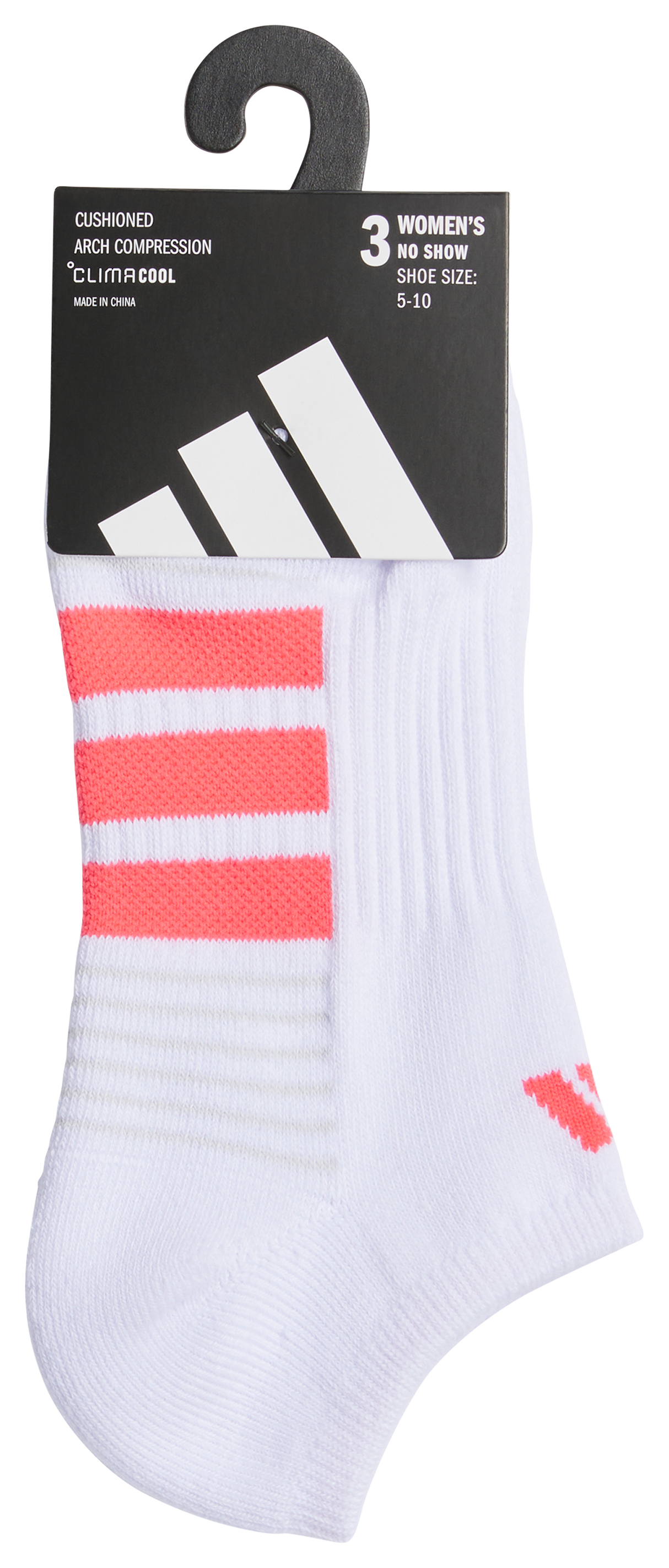 adidas Women's Cushioned 4.0 3-Pack No Show Sock-5