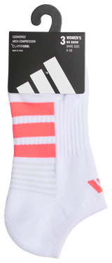adidas Women's Cushioned 4.0 3-Pack No Show Sock-5