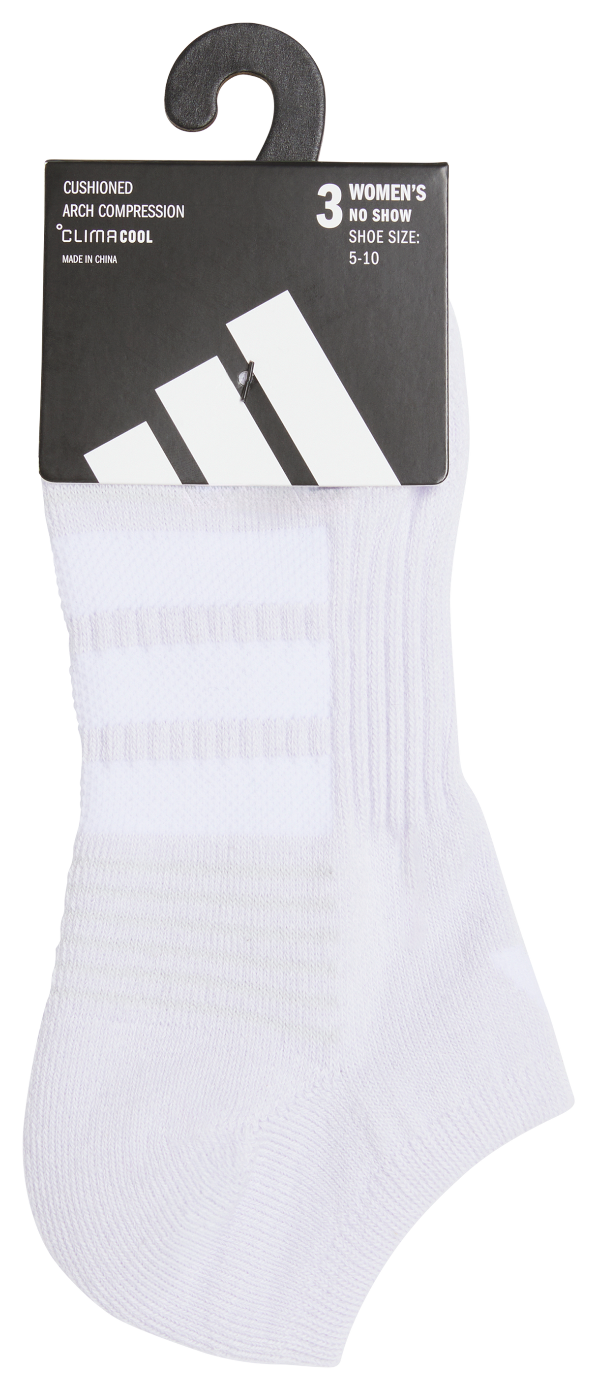 adidas Women's Cushioned 4.0 3-Pack No Show Sock-5