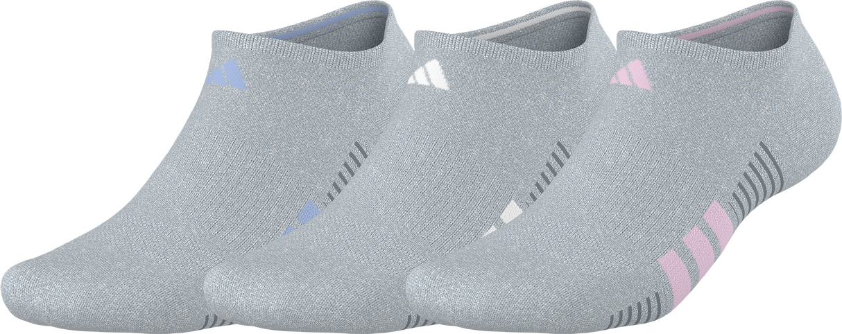 adidas Women's Cushioned 4.0 3-Pack No Show Sock-1