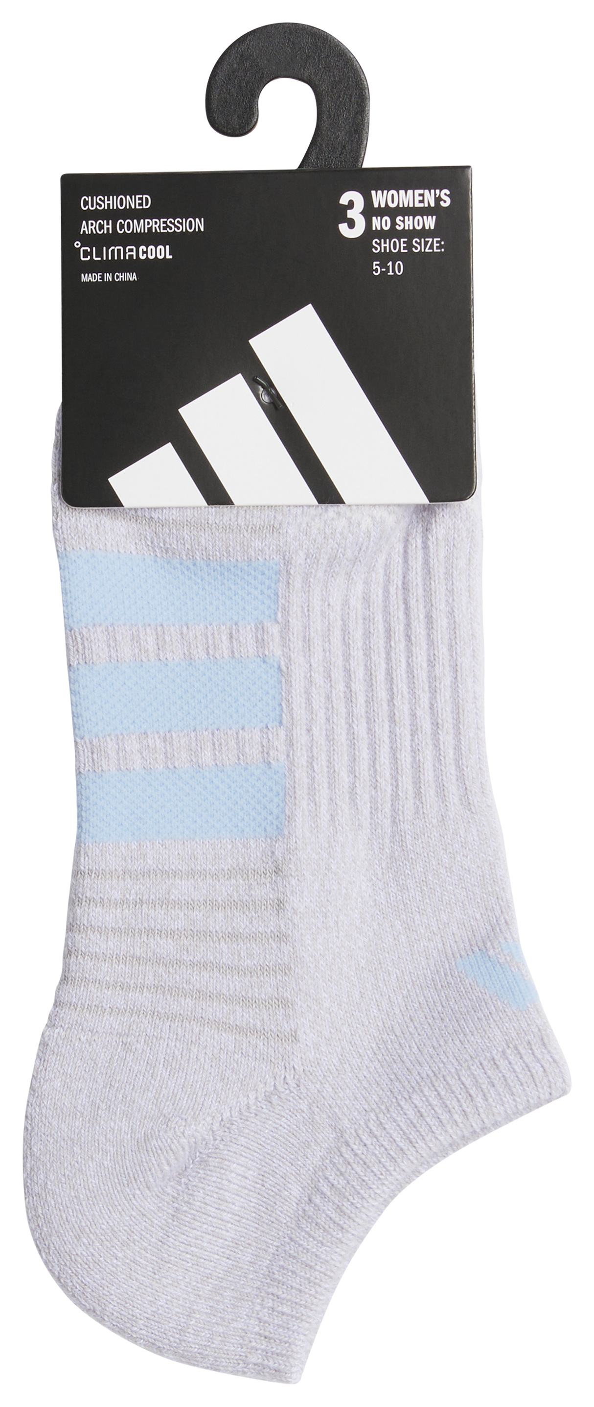 adidas Women's Cushioned 4.0 3-Pack No Show Sock-5