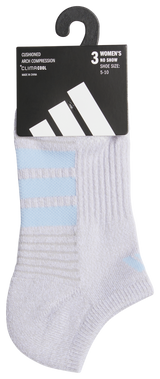 adidas Women's Cushioned 4.0 3-Pack No Show Sock-5