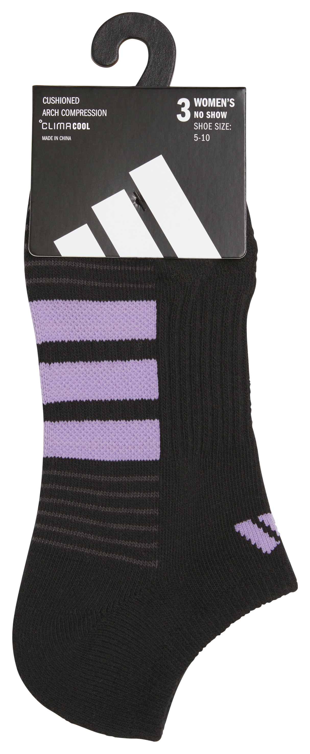 adidas Women's Cushioned 4.0 3-Pack No Show Sock-5