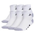 adidas Youth Athletic Cushioned 6-Pack Quarter Sock-1
