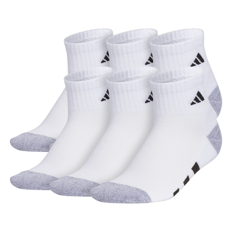 adidas Youth Athletic Cushioned 6-Pack Quarter Sock-1
