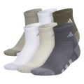 adidas Youth Athletic Cushioned 6-Pack Quarter Sock-1