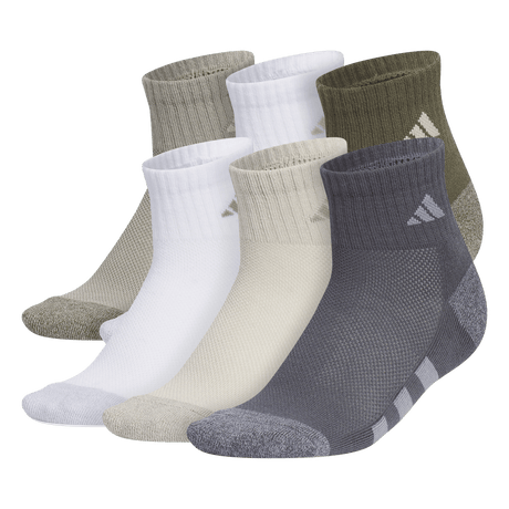 adidas Youth Athletic Cushioned 6-Pack Quarter Sock-1