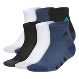adidas Youth Athletic Cushioned 6-Pack Quarter Sock-1