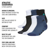 adidas Youth Athletic Cushioned 6-Pack Quarter Sock-2