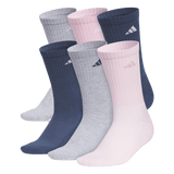 adidas Women's Athletic Cushioned 6-Pack Crew Sock-1