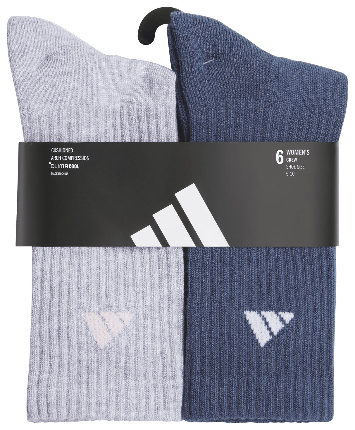 adidas Women's Athletic Cushioned 6-Pack Crew Sock-6