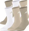 adidas Women's Athletic Cushioned 6-Pack Crew Sock-1