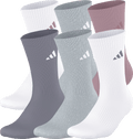 adidas Women's Athletic Cushioned 6-Pack Crew Sock-1
