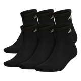 adidas Men's Athletic Cushioned 6-Pack Quarter Sock-1