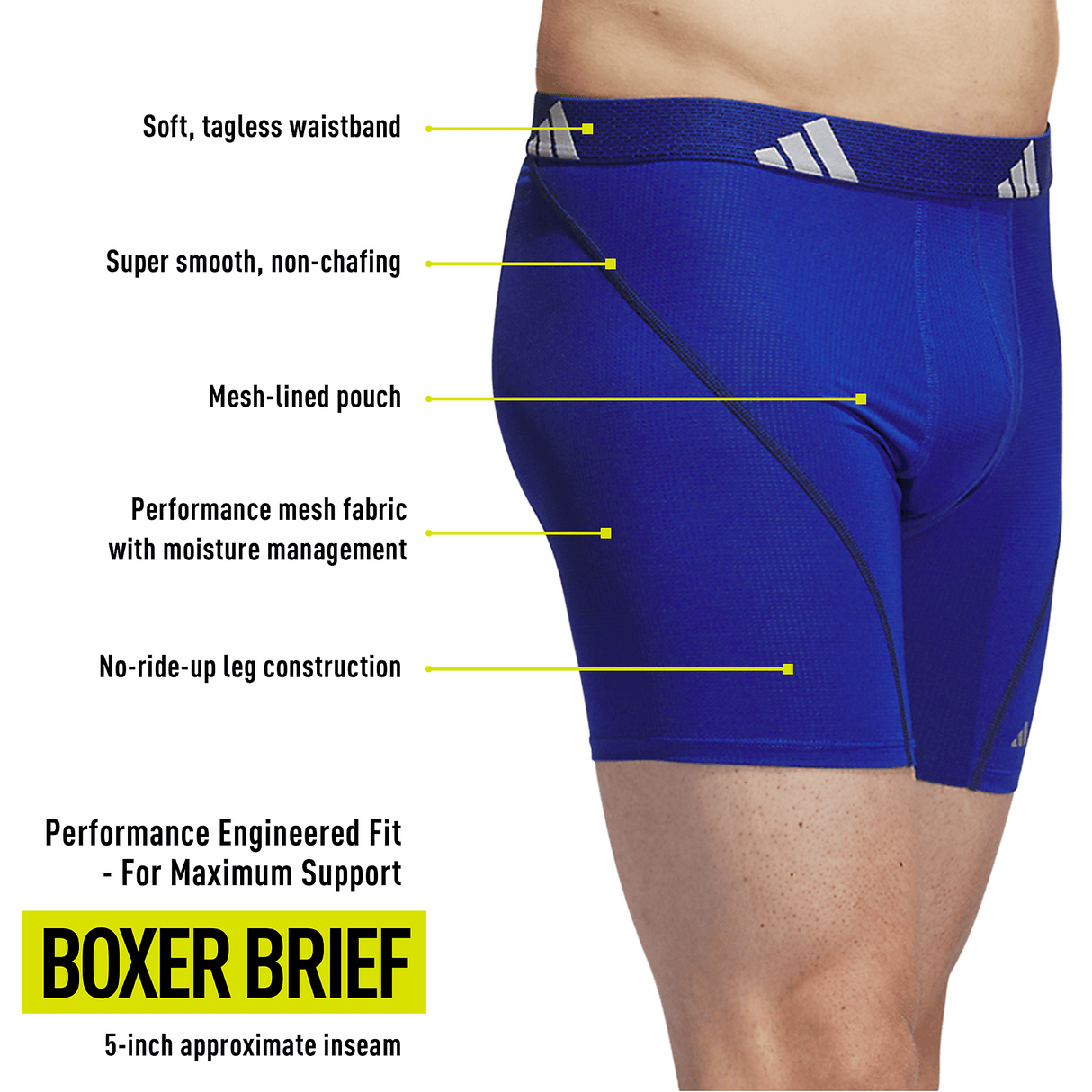 adidas Men's Performance Mesh 3-Pack Boxer Brief-2
