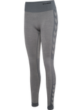 hummel Women's Mindful Training Shine Seamless Mid Waist Tights-1