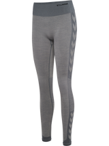 hummel Women's Mindful Training Shine Seamless Mid Waist Tights-1