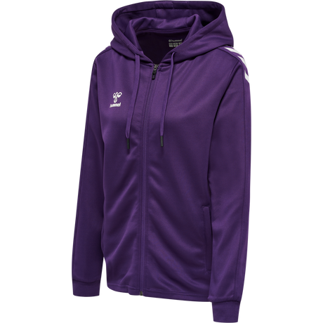 hummel Women's Core XK Poly Zip Hood Sweatshirt-1