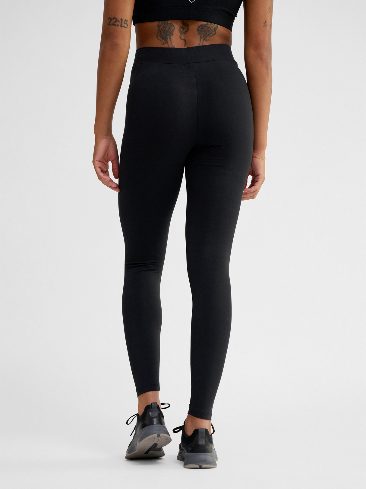 hummel Women's Elemental Cotton High Waist Tights-5