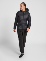 hummel Women's Red Quilted Hood Jacket-4