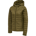 hummel Women's Red Quilted Hood Jacket-1