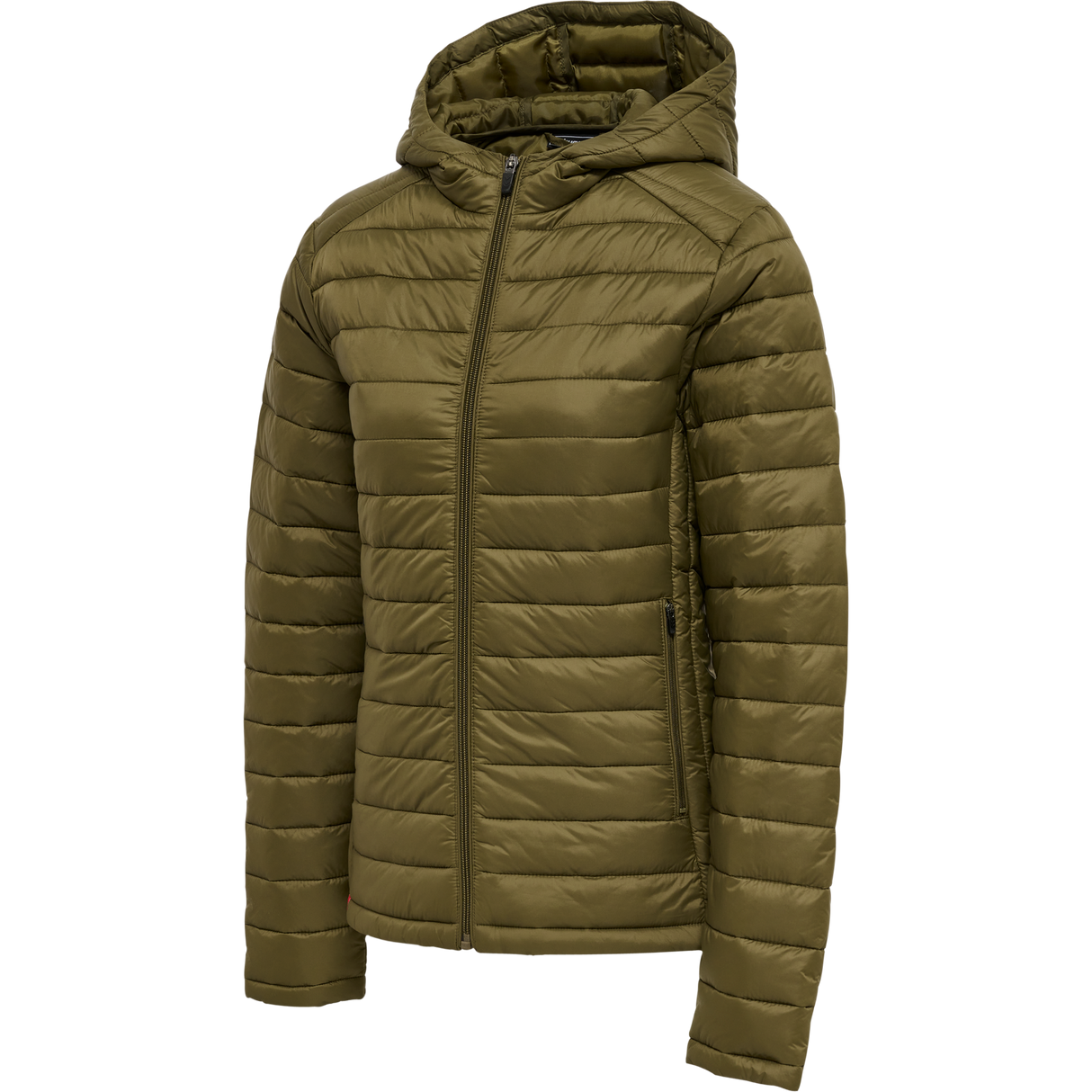 hummel Women's Red Quilted Hood Jacket-1