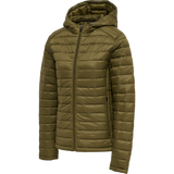 hummel Women's Red Quilted Hood Jacket-1