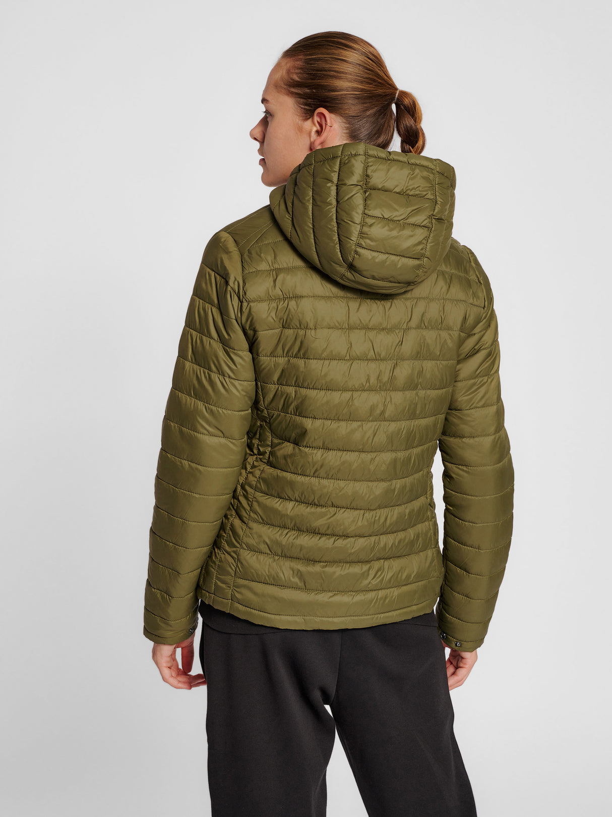 hummel Women's Red Quilted Hood Jacket-6