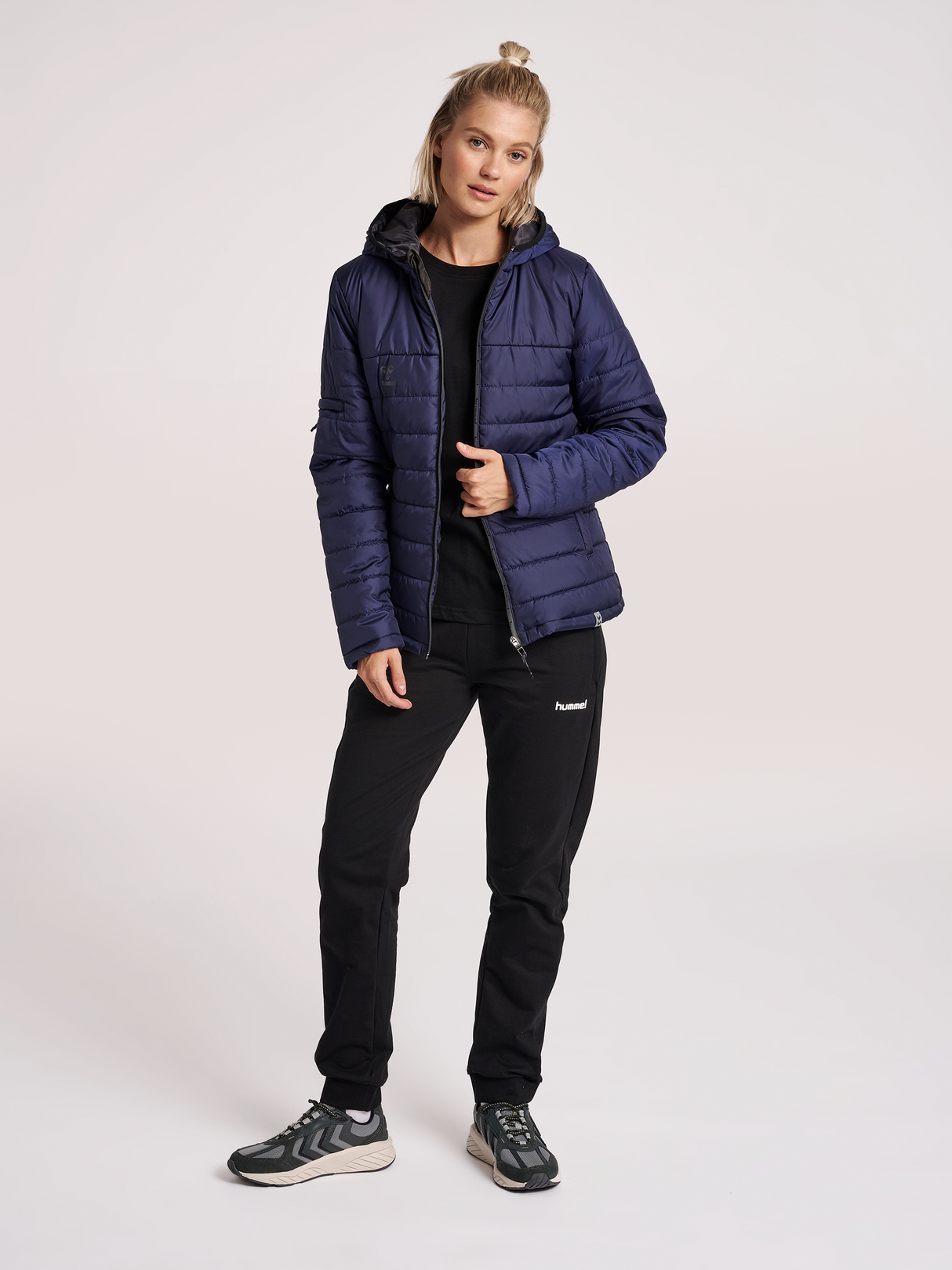 hummel Women's North Quilted Hood Jacket-5