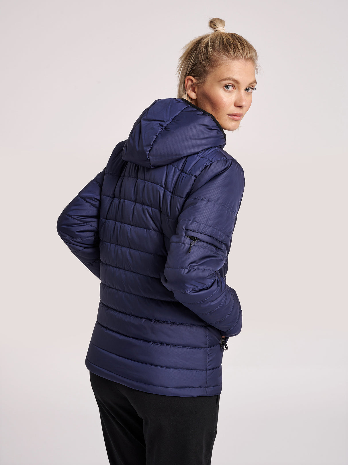 hummel Women's North Quilted Hood Jacket-7