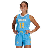 Custom Fitted Stretch Woven Basketball Jersey Womens, Girls Team Basketball Jerseys