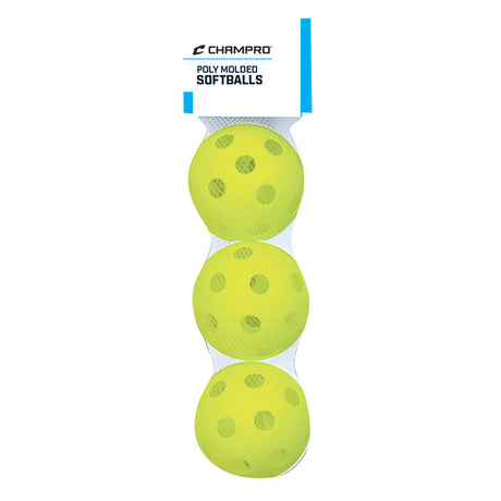 Champro 3 Pack Optic Yellow Poly Softballs