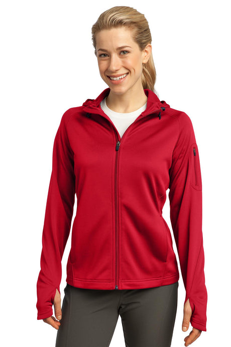 Sport-Tek Women's   Tech Fleece Full-Zip Hooded Jacket-1