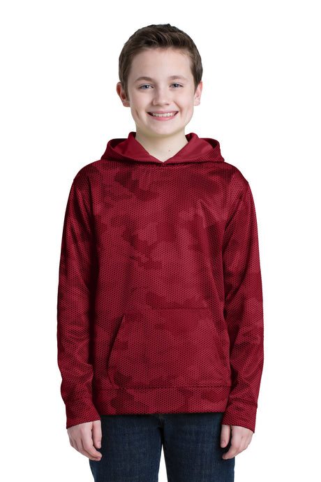 Sport-Tek Youth   Sport-Wick   CamoHex Fleece Hooded Pullover-1