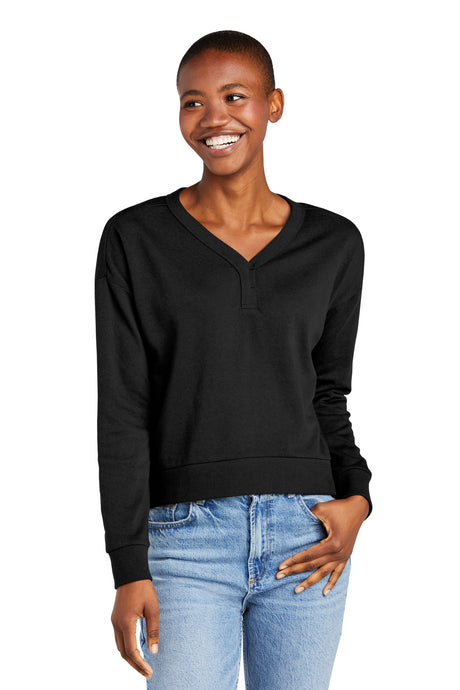 District Women's   Perfect Tri   Fleece V-Neck Sweatshirt DT1312