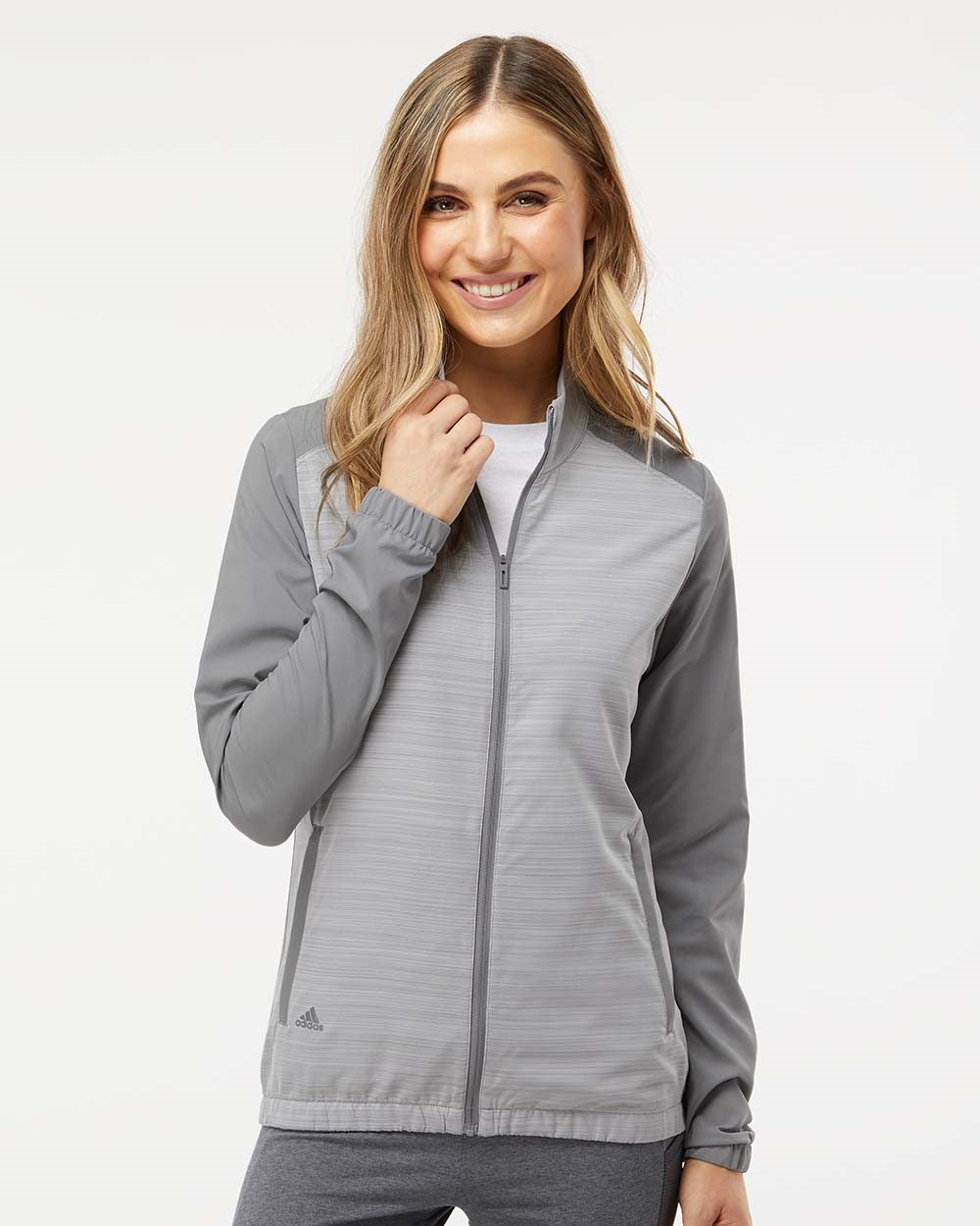 adidas Women's Heather Block Full-Zip Wind Jacket