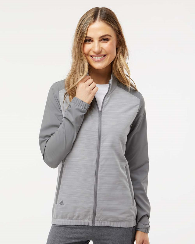 adidas Women's Heather Block Full-Zip Wind Jacket