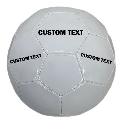 Personalized All White Soccer Ball with Custom Text