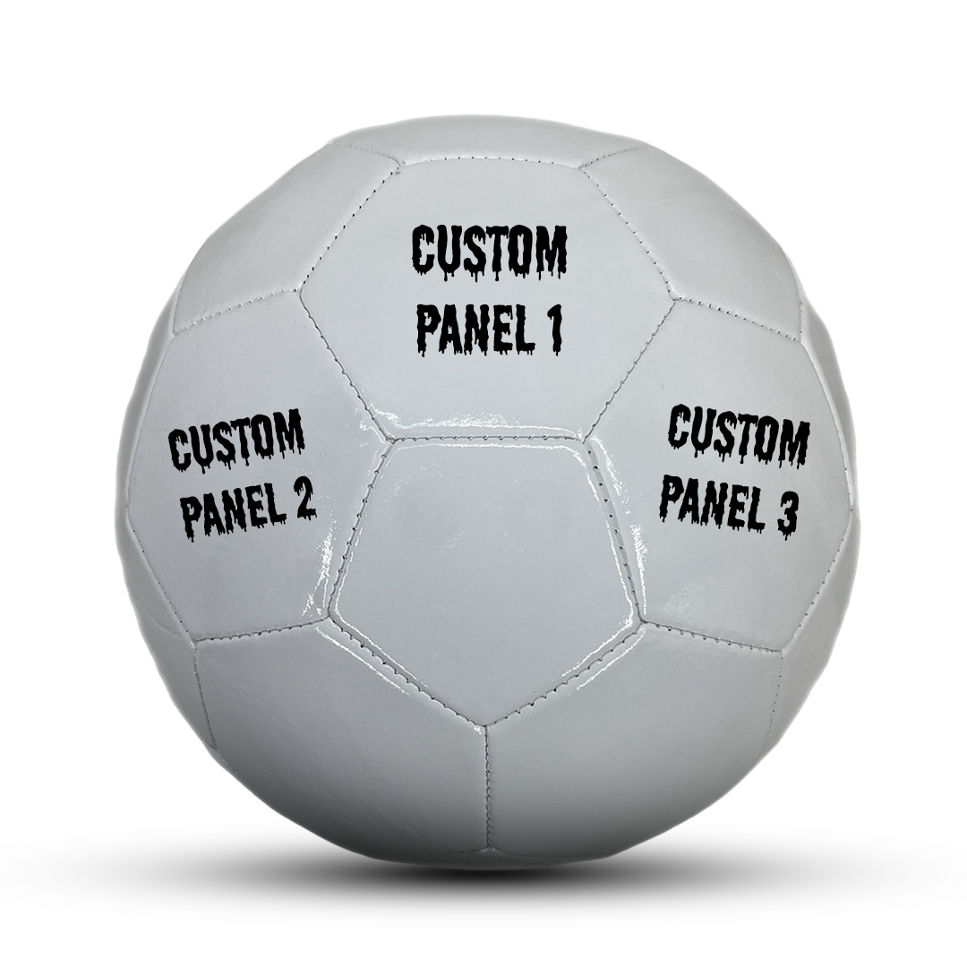 Customized All White Soccer Ball with Multiple Custom Panels