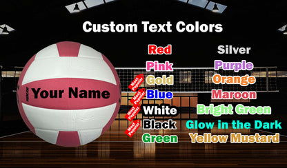Custom Molten L2 Pink and white Volleyball Custom Text Colors